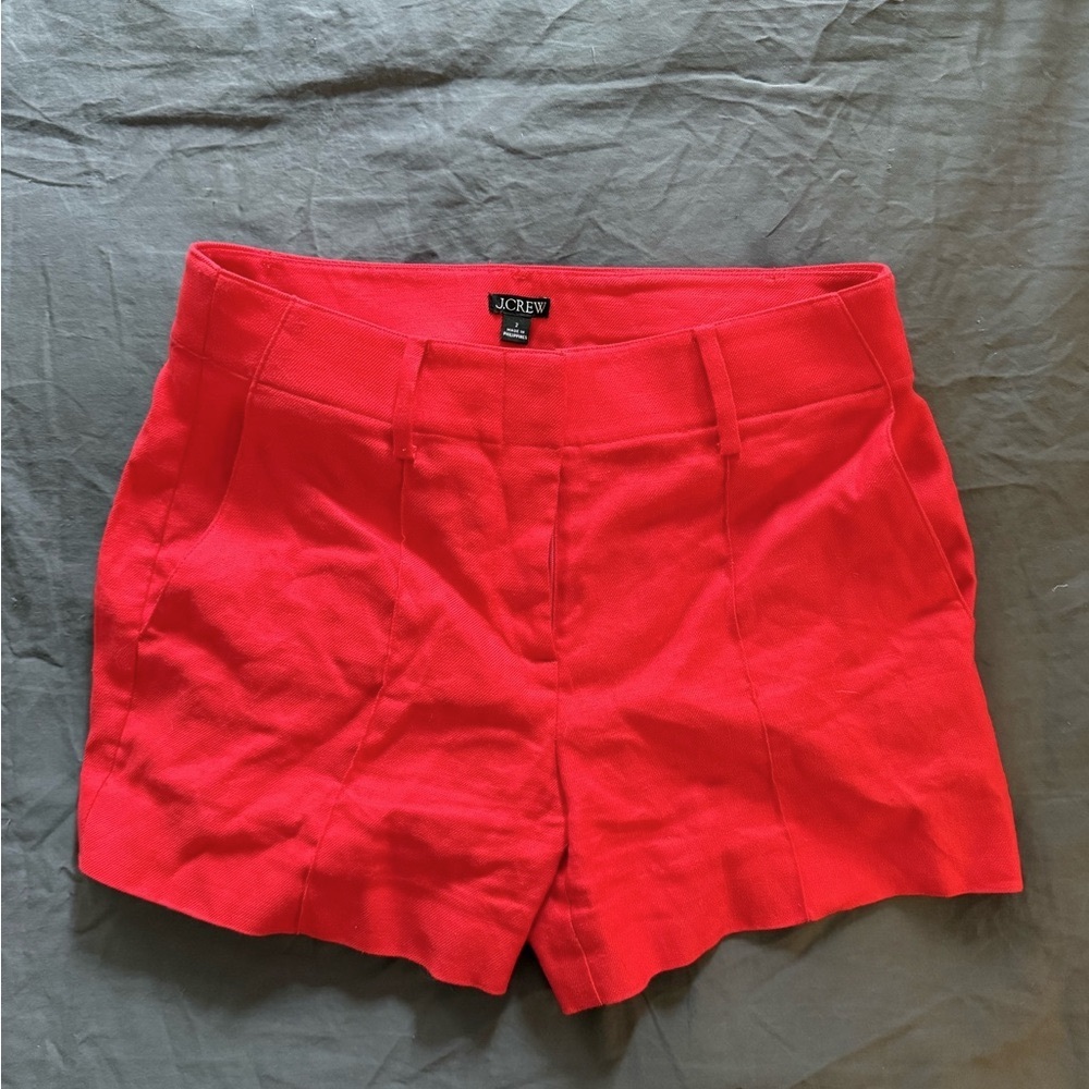 J. Crew Red High Waist Shorts Vibrant Style